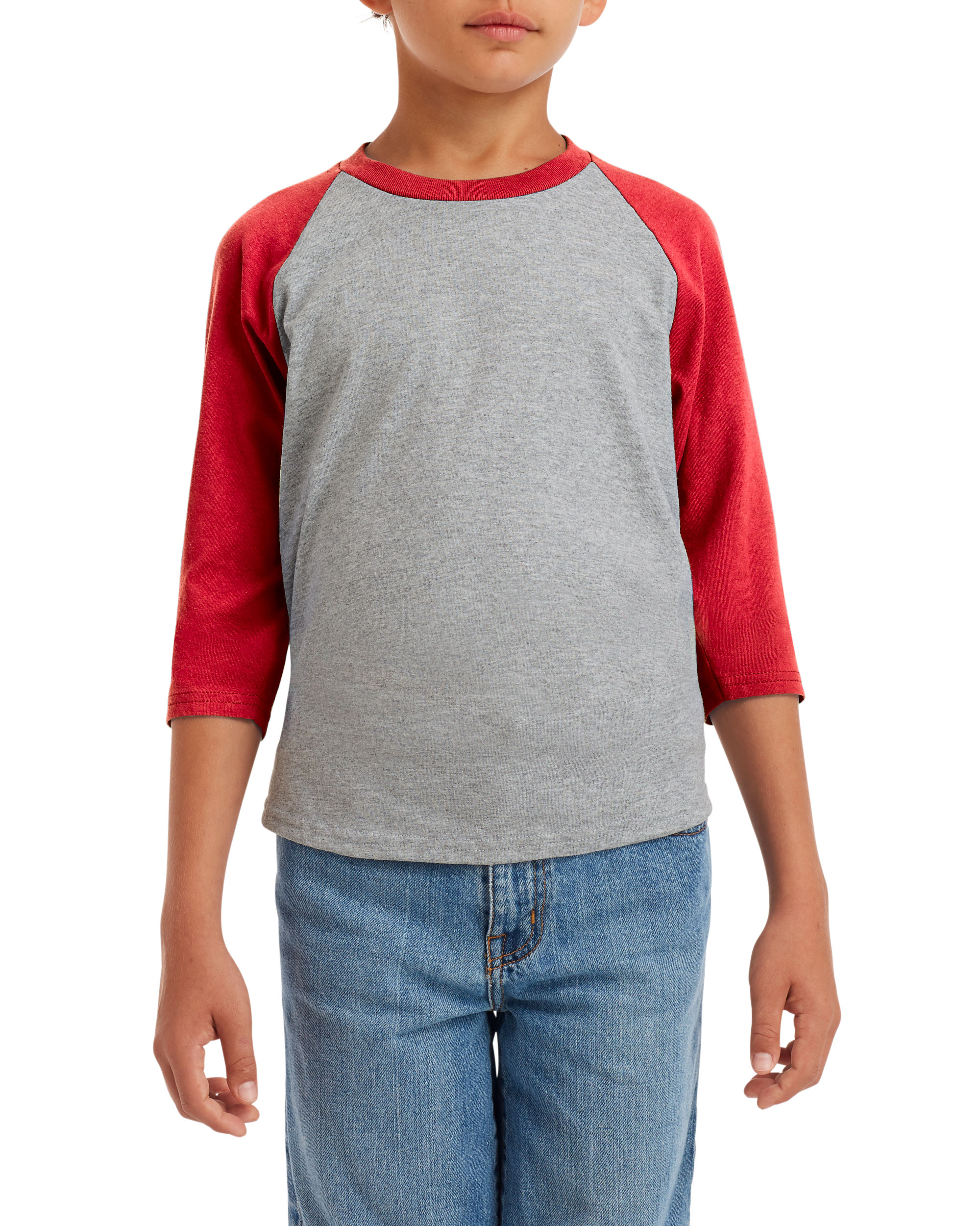  DISCONTINUED  Gildan  ®  Heavy Cotton  ™  Youth 3/4-Sleeve Raglan T-Shirt. 5700B
